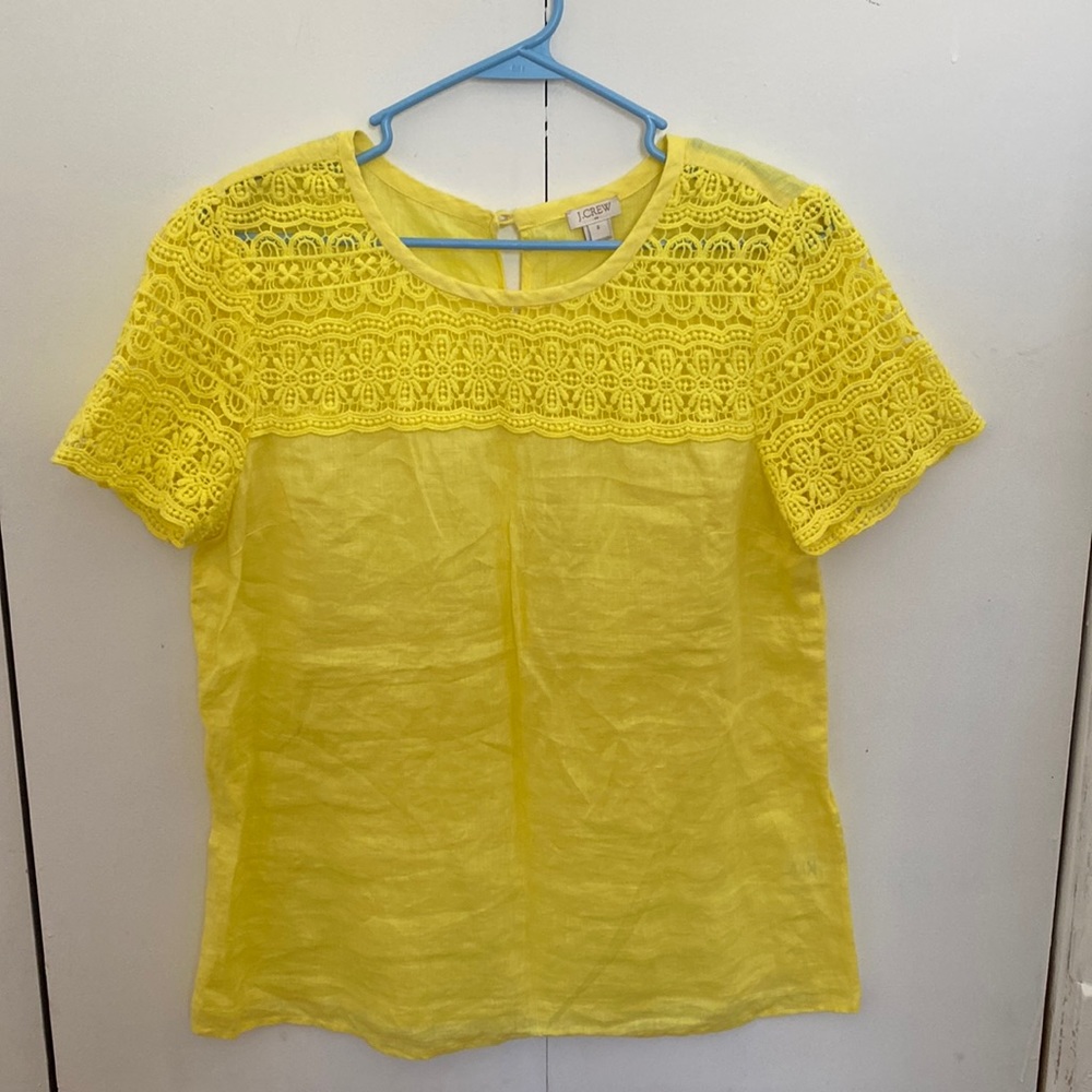 Vibrant Yellow JCrew Factory top size 8 top